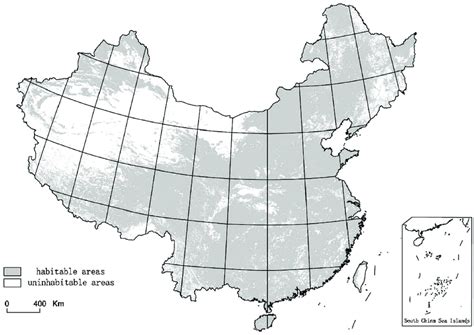 inhabitable area of china